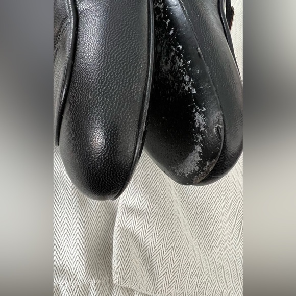 Authentic Hermes OZ Mules in Size 37 Black with Gold Hardware - Picture 14 of 16